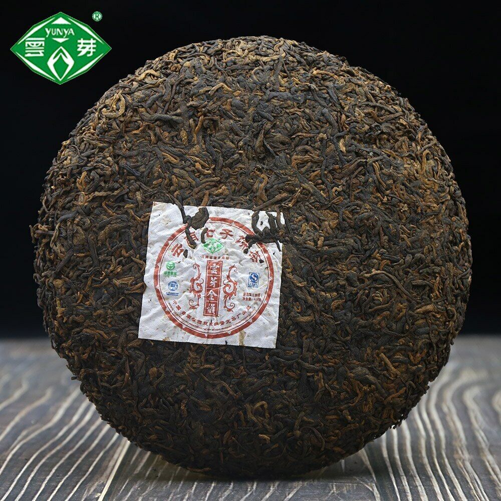 Puwen Shu Puer Tea "Yunya Jin Yun" YunNan Qi Zi Puerh Tea Ripe Cake 400g