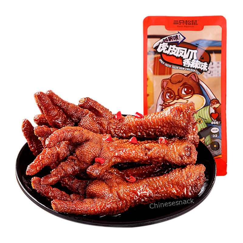 Three Squirrels Chinese Chicken Feet Snacks Spicy Snack Food
