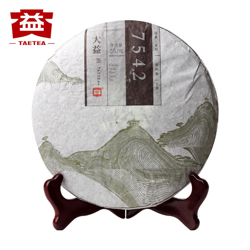 Menghai Dayi 7542 Pu'er Tea Cake Chinese Yunnan Puerh Pu-erh 357g Raw Puer