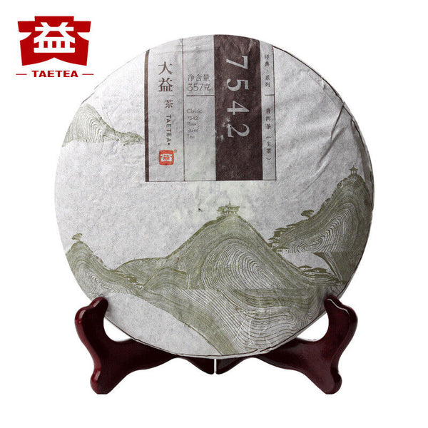 Menghai Dayi 7542 Pu'er Tea Cake Chinese Yunnan Puerh Pu-erh 357g Raw Puer