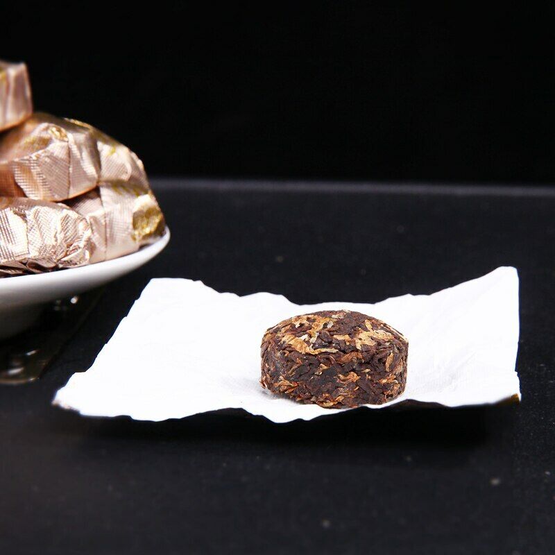 Yunnan Aged Shu Puerh Tea Ripe Mini Puer Tuocha with Chrysanthemum 500g