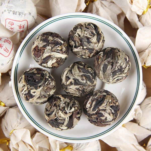 Yunnan Moonlight White Ball Nectar Fragrance Raw Puer Tea Yue Guan Bai Long Zhu
