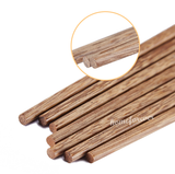 10 Pairs Natural Wenge Wood Chopsticks Chinese Kitchen Tools 中国天然鸡翅木筷子