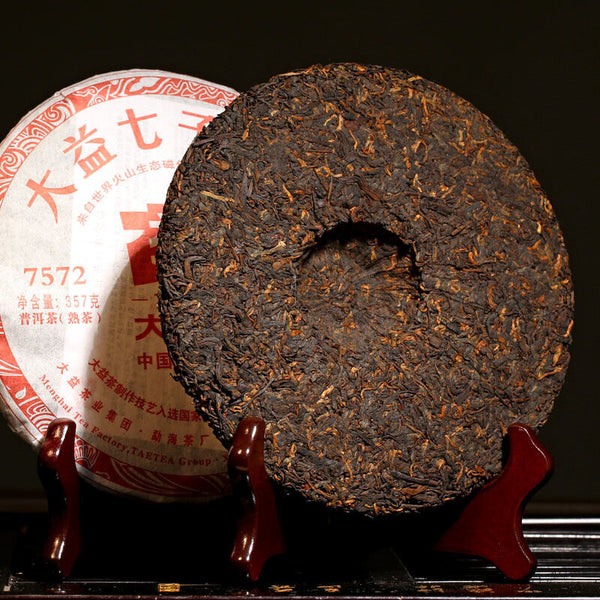 Year TAETEA Menghai Classic 7572 Pu-erh Ripe Puer Dayi Shu Puerh Tea 357g