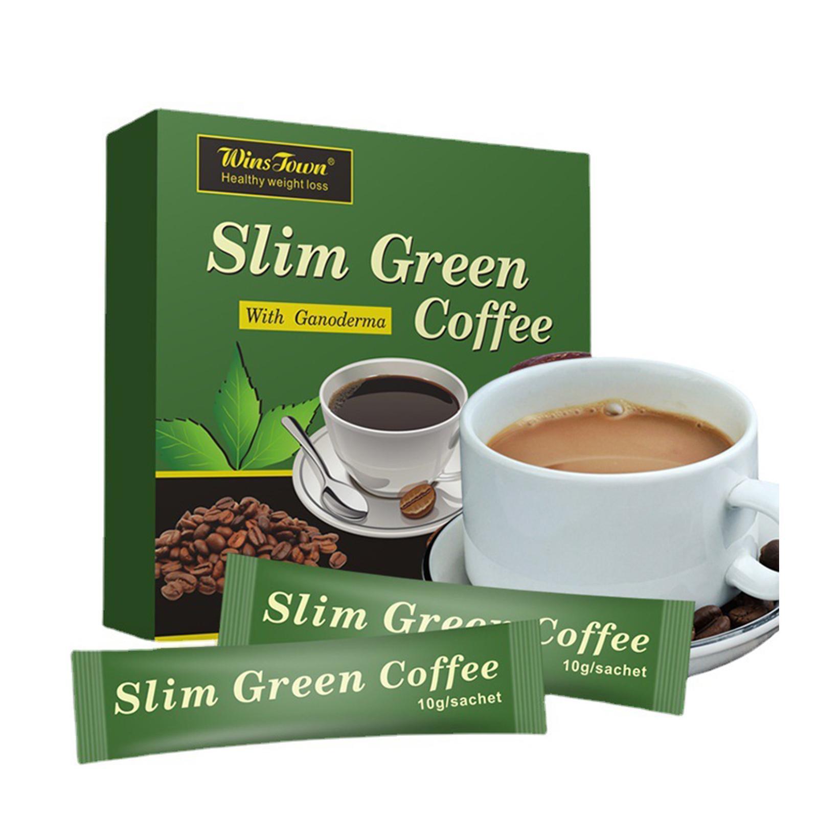 Weight Loss Detox Tea 18pcs Box Slim Green Coffee with Ganoderma
