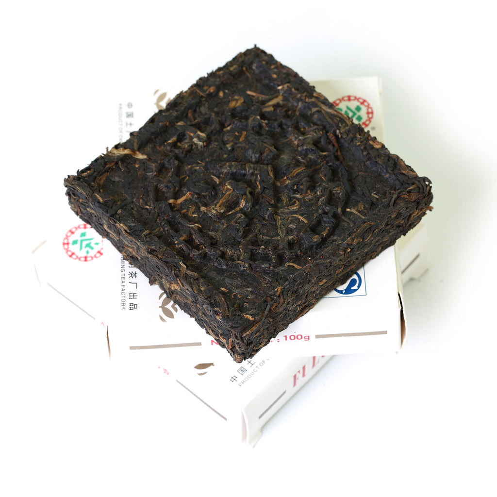 Yunnan Puer Pu'er Puerh Raw Cake Tea CNNP Zhongcha Fulu Shouxi Square Brick