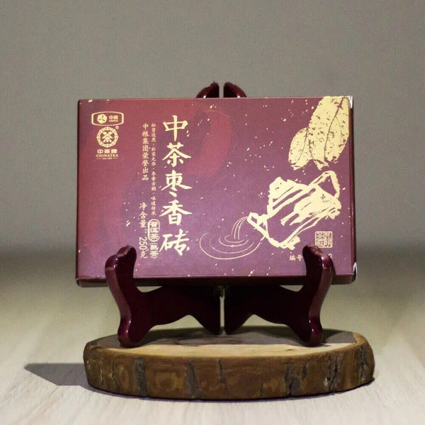 CHINATEA Jujube Fragrant Brick Pu'er Tea Zhong Cha Yunnan Ripe Puer 250g