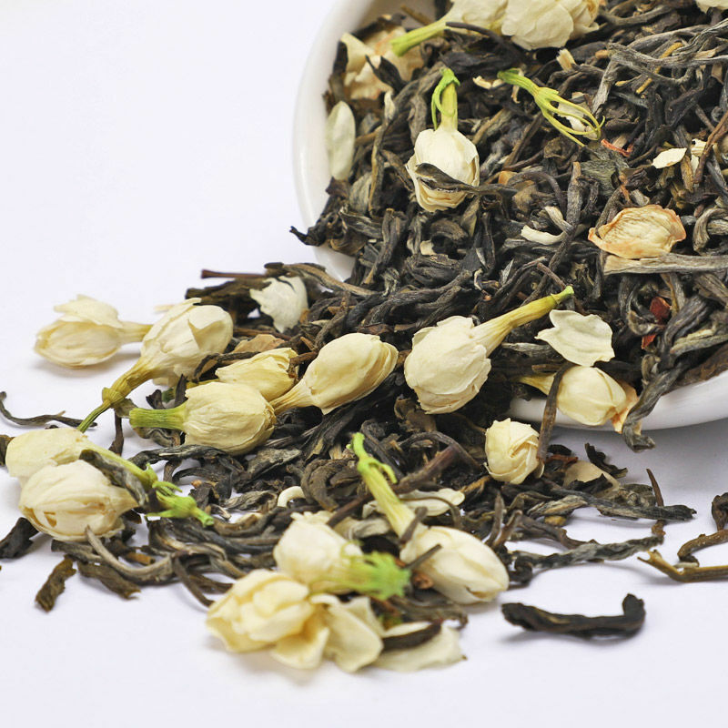 Chinese Green Tea Loose Leaf with Dried Jasmine White Flower 250g Secondary image