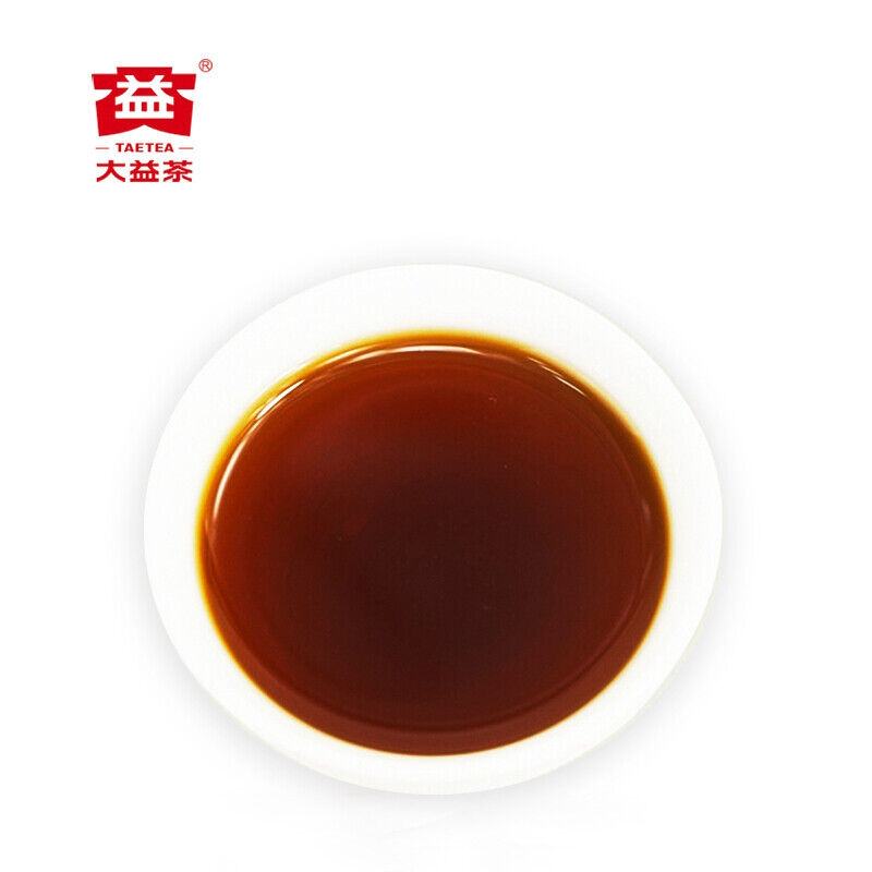 TAETEA Dragon Pillar Yuan Cha Menghai Dayi Puer Tea Cake 357g Ripe Pu-erh