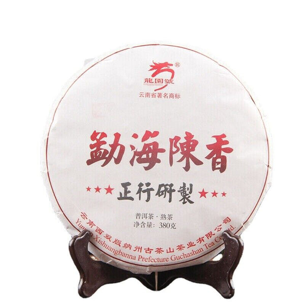 380g Chinese Cooked Pu-erh Gift Tea Black Tea Menghai Big Tree Pu'er Tea Cake