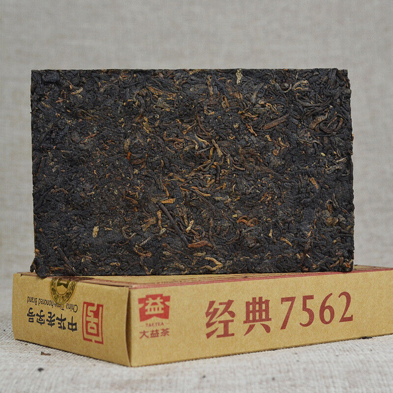 TAETEA Menghai Dayi 7562 Pu-erh Tea Brick 250g Ripe Puer Pu'er 1601 Batch