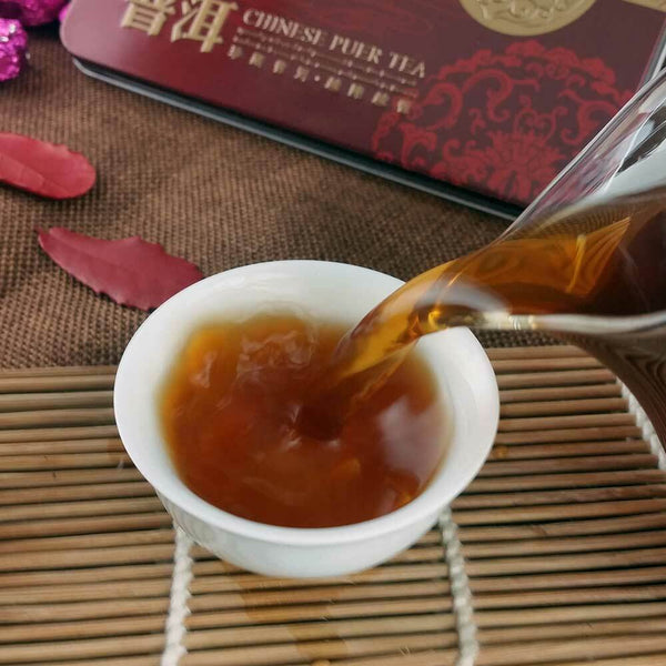 /Lotus Leaf Mini Ripe Puer Tuocha Yunnan Gift Pack Shu Puerh 75g