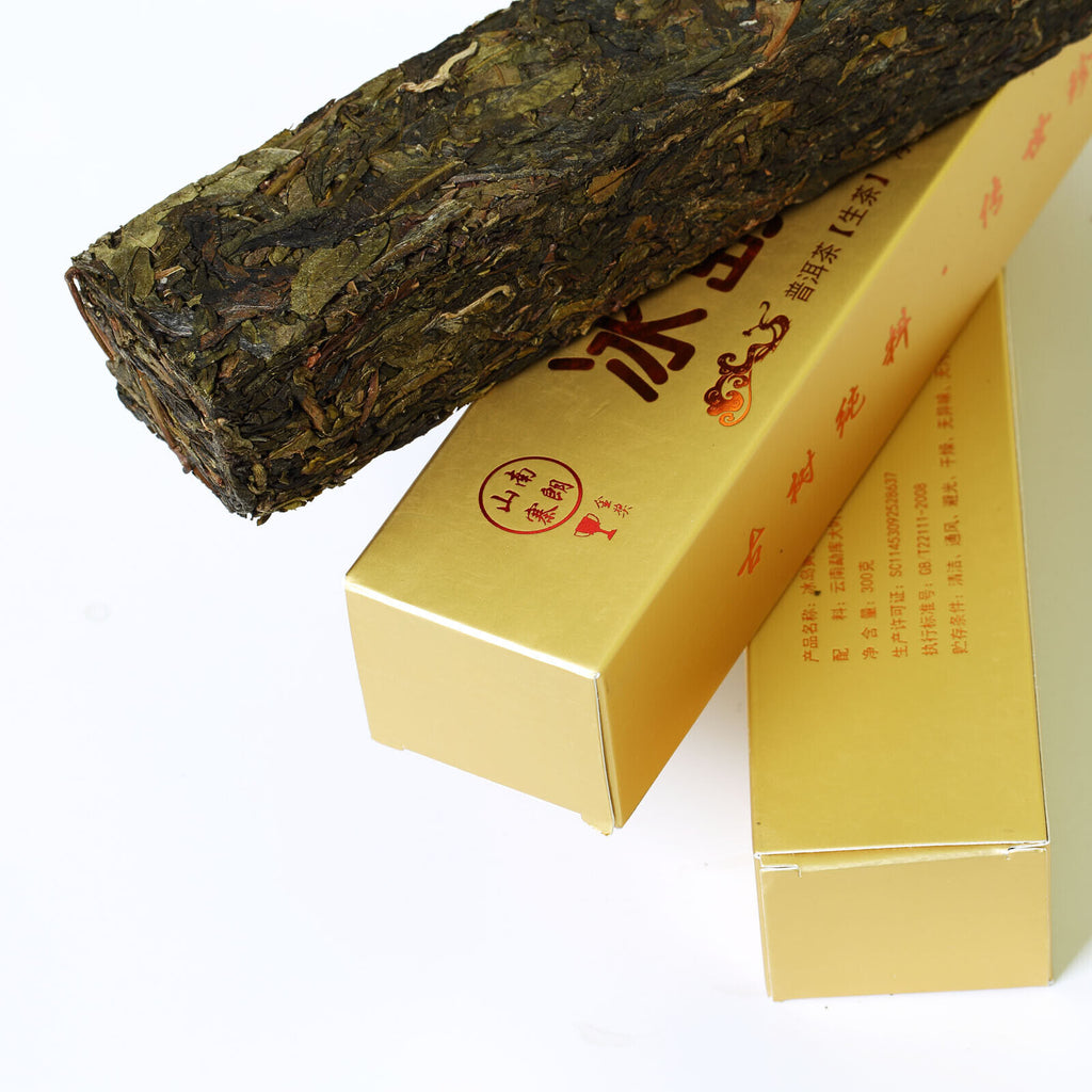 Year 300g Yunnan Bingdao Puer Pu'er Puerh Tea Ancient Tree Spring Raw Brick