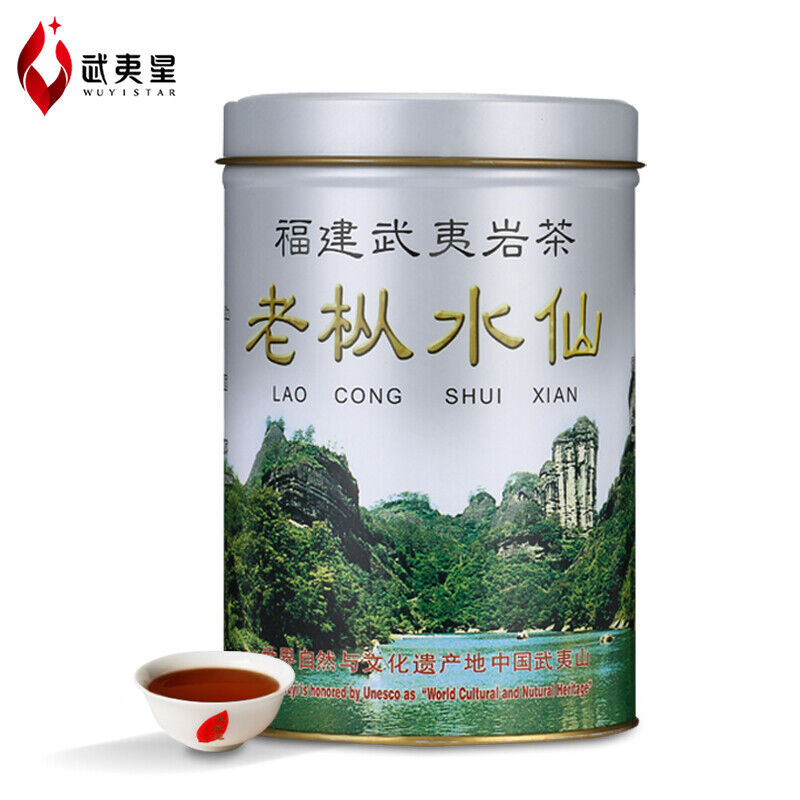 Wuyi Star Fujian Lao Cong Shui Xian Oolong Tea Shuixian WUYI YANCHA 125g Tin Secondary image