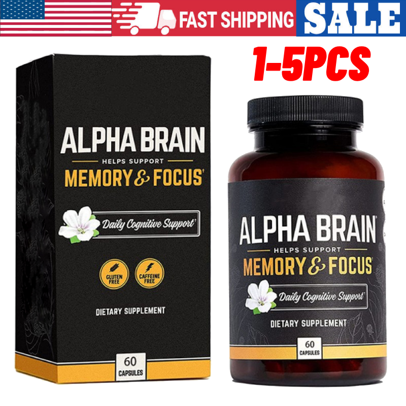 1-5PCS Alpha Brain Memory & Focus 60 Capsules Supplement for Men & Women Secondary image
