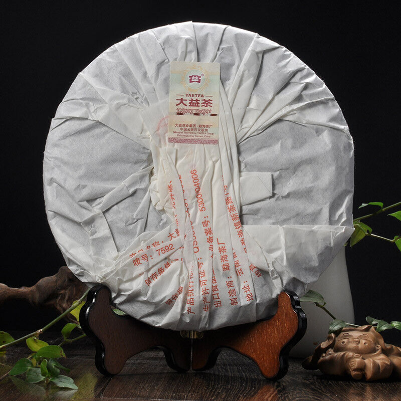 Yunnan Menghai Dayi 7592 Chi Tse Beeng Ripe Puer Pu Er Tea 357g 101 Batch Secondary image