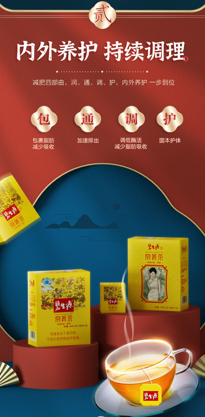 BESUNYEN Slimming TEA for Beauty & Keeping Figure Burn Fat Lose Weight Tea 150g