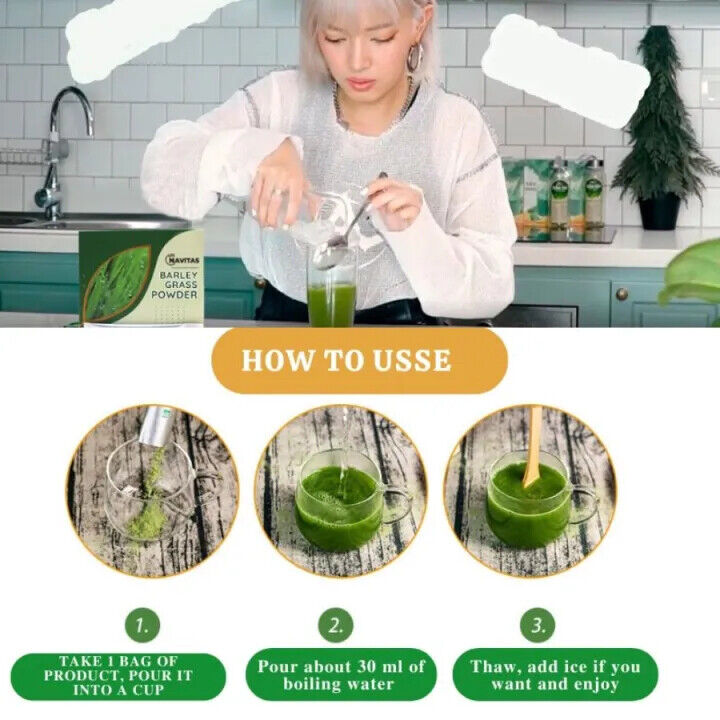 Barley Grass Powder 100% Pure & Organic 20Pcs Pure Organic Barley Secondary image