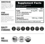 L Methyl Folate 15Mg plus Methyl B12 Cofactor