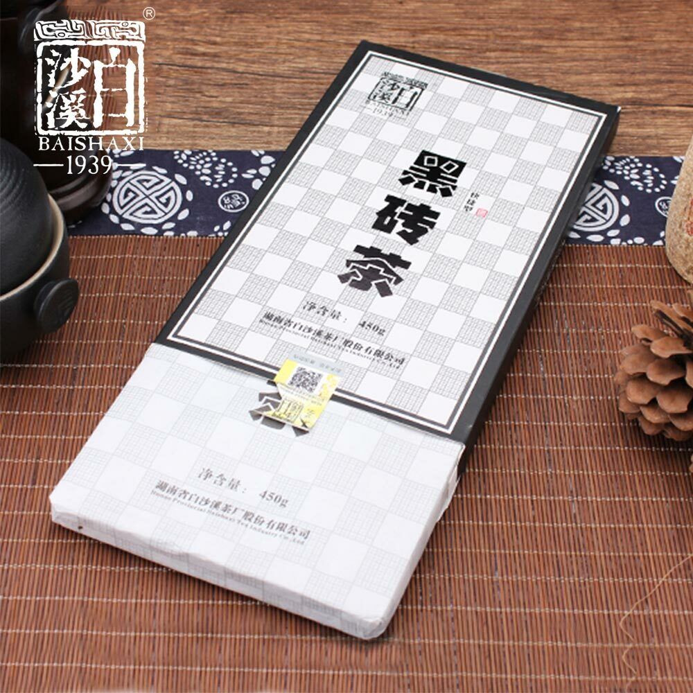 Certified Anhua Baishaxi Instant Original Dark Tea Shortcut Brick Tea 450g