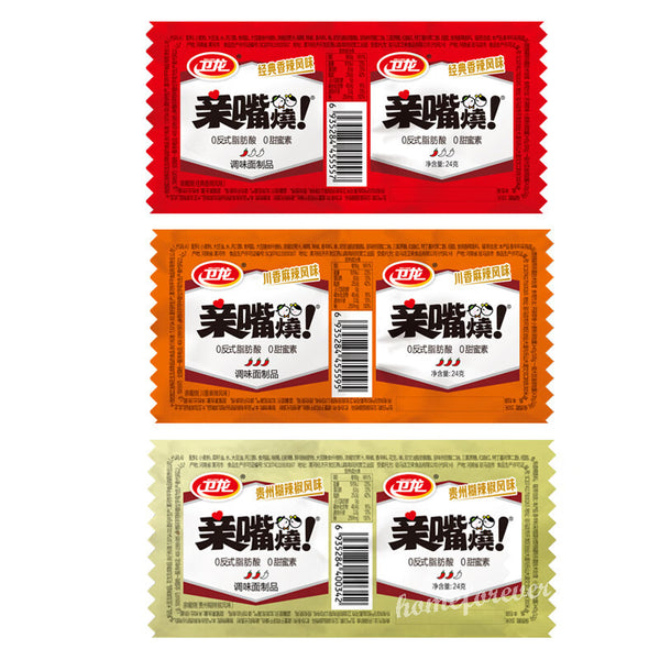 Weilong Qinzuishao Hotslice Latiao Chinese Spicy Snacks 10 Bags 卫龙亲嘴烧混合口味