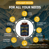 Reines Himalaya-Shilajit, 60 Gummibärchen, natürliche Fulvosäure