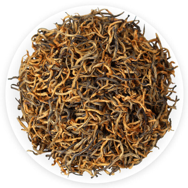TeaOrganic Supreme Dianhong Golden Buds JIN SI Dian Hong Gold Yunnan Black Tea 250g