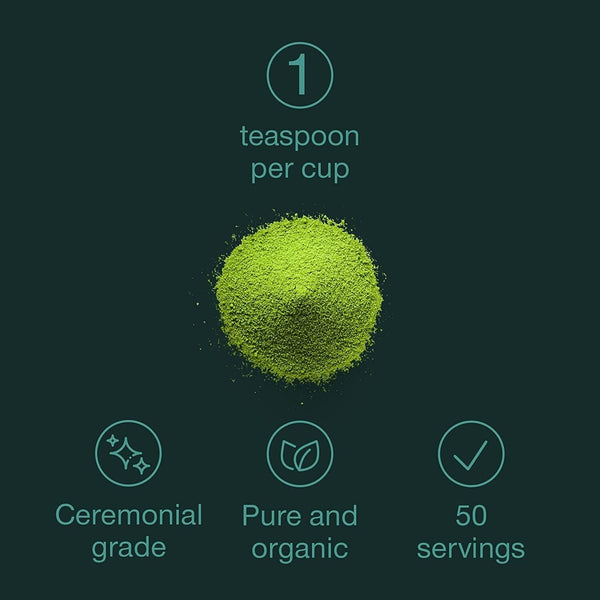 Organic Ceremonial Grade Matcha Green Tea Powder 150g Gift Tin