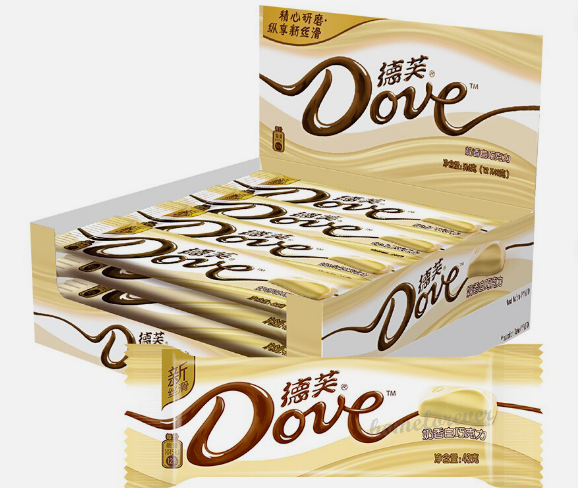 Dove White Chocolate with Milk Flavor Gifts 43g x 12 Bars德芙奶香白巧克力情人节礼物 Secondary image
