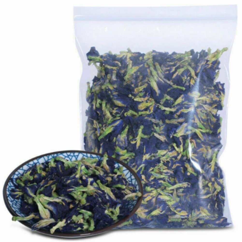 250 Grams (8.8 Oz) Naturally Produced Blue Butterfly Pea Flowers Dried Flowers