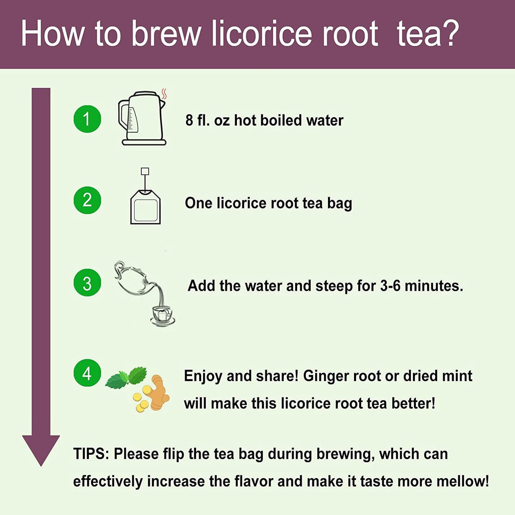 TEARELAE Licorice Root Tea 2g x 50 Count Pure Natural Herbal Tea Bag