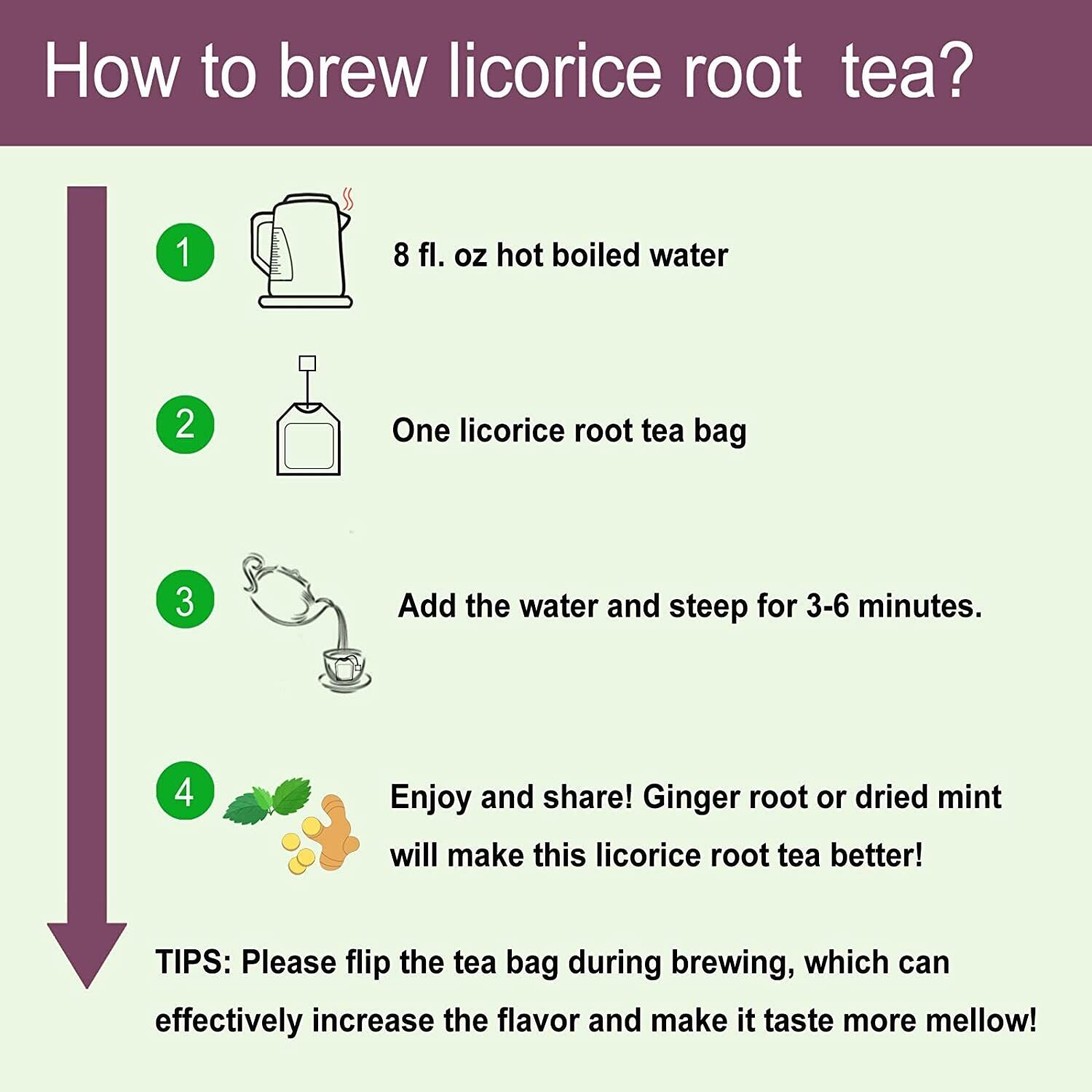 TEARELAE Licorice Root Tea 2g x 50 Count Pure Natural Herbal Tea Bag