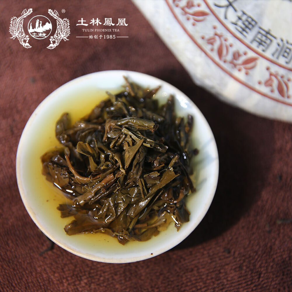 TuLin Aged Pu Erh Tea Feng Huang Bing Cha 700 Yunnan Puer Tea Raw Tea 380g