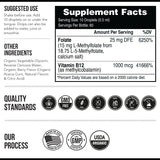 L-Methyl Folate 15mg + Methyl B12 Cofactor - Organic Berry Flavor