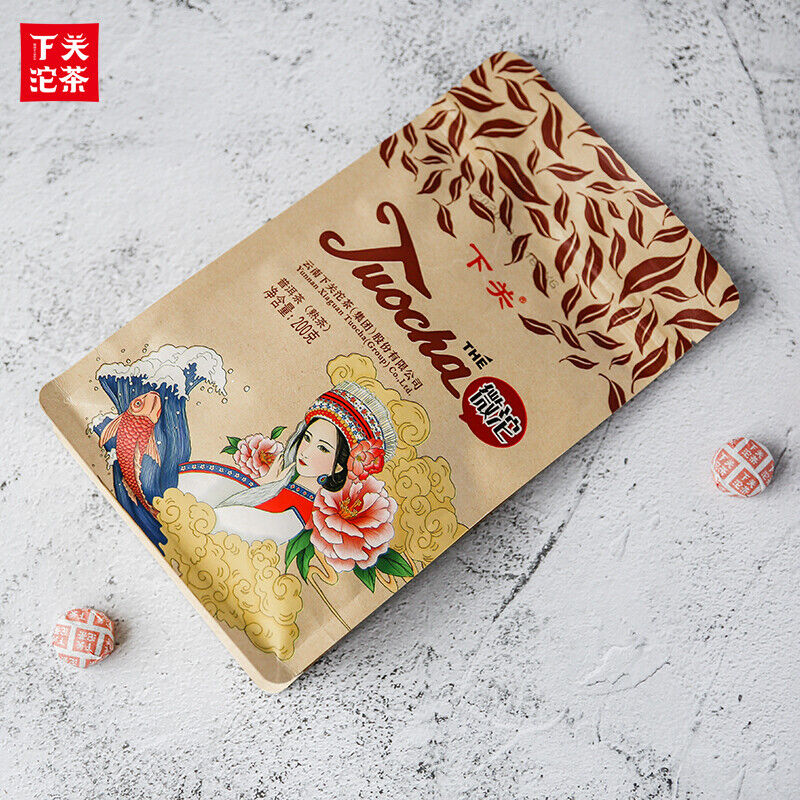 XIAGUAN Brand Wei Tuo Pu-erh Tea Mini Tuo Cha 200g Ripe Puer Tea Shu Tuocha Secondary image