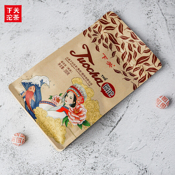 XIAGUAN Brand Wei Tuo Pu-erh Tea Mini Tuo Cha 200g Ripe Puer Tea Shu Tuocha