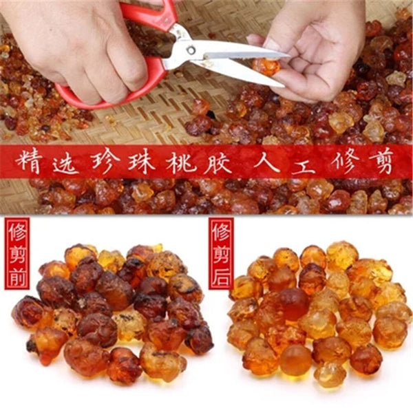 100% natural peach resin pottery caramel jelly Chinese herbs