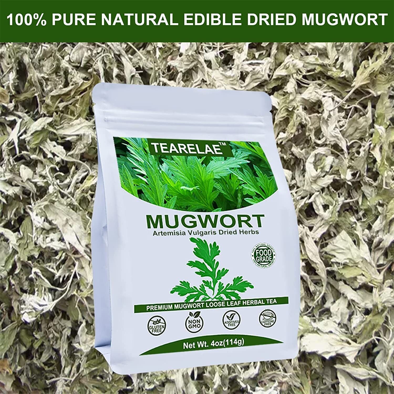 TEARELAE Mugwort Herb Dried Leaves Mugwort Tea - Non-GMO Herbs 114g
