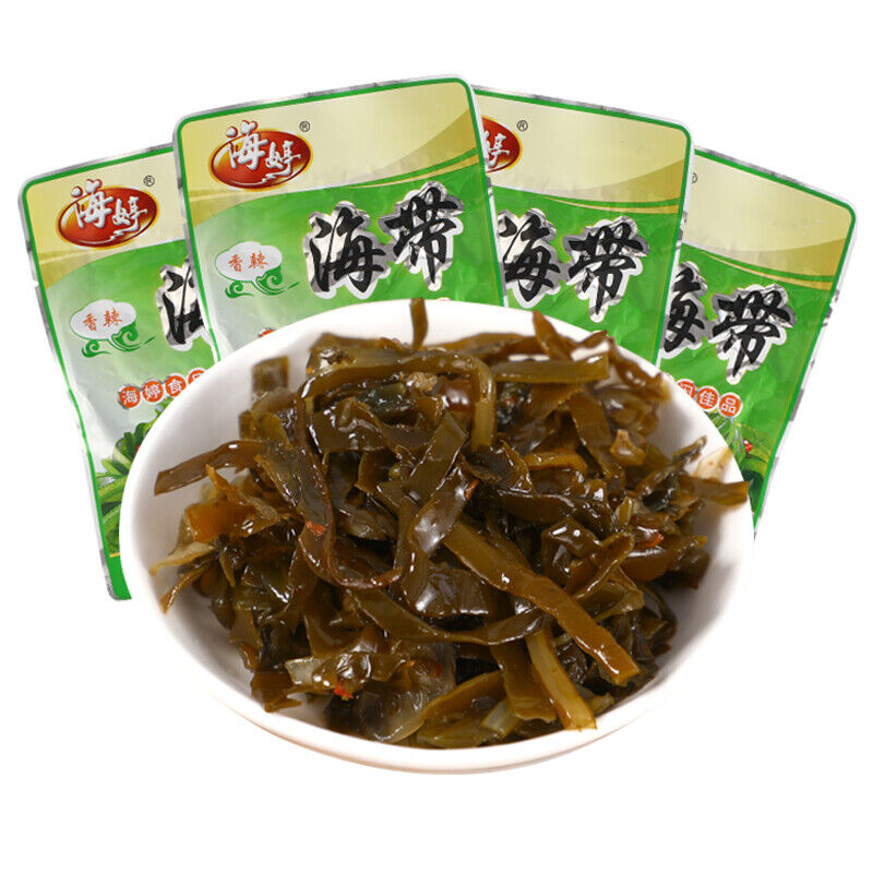 60g*5bags instant spicy kelp shreds pickles Seafood snacks Food 麻辣海带丝