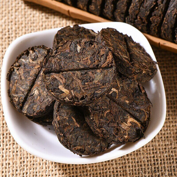 Wu Liang * Yunnan Puer Tea Mini Cake Ripe Pu Er 200g Health Care for Weight Loss