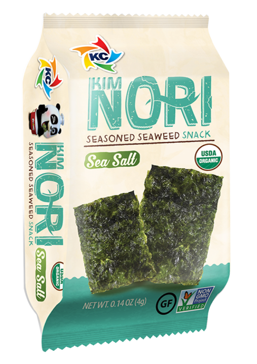 Bio-Snacks aus geröstetem Seetang - 2g*24er Pack Kim Nori Meersalz