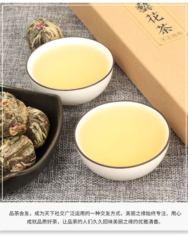 18pcs Blooming Tea Flowers Balls Green Tea Gift Box Handmade Blooming Flower Tea