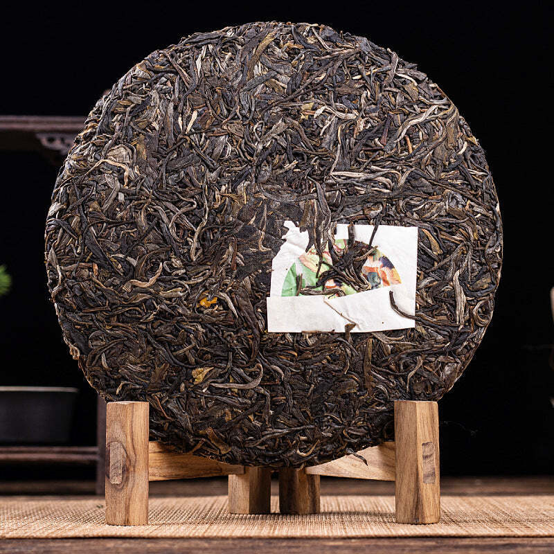 Thé de printemps Bulang grand arbre thé pu-erh cru gâteau thé Pu-erh  357g