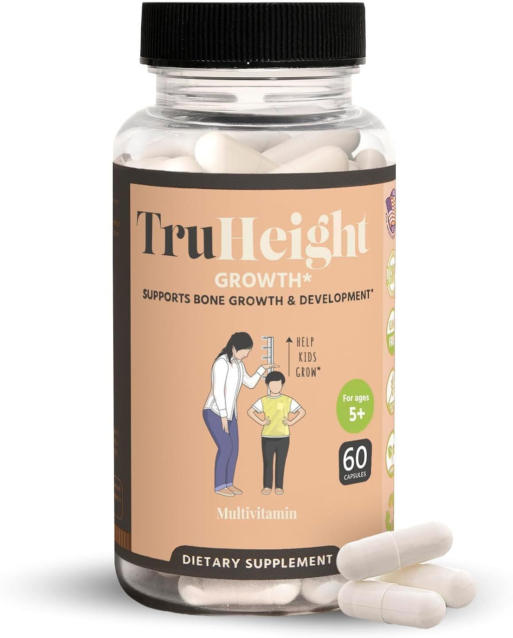 Natural Height Growth Supplement für Kinder & Jugendliche 60 Kapseln
