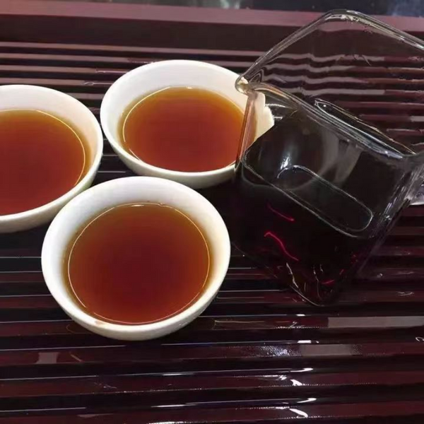 357g Yunnan Ripe Puerh Tea 1999 Old Pu-erh Tea Cake Menghai Qizi Cooked Puer Tea