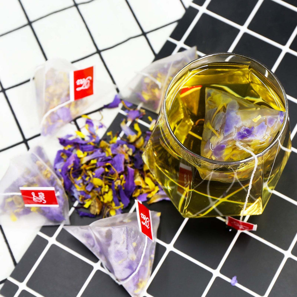 TEARELAE - 30 x 1g pcs Egyptian Lotus Flower Pyramid Tea Bags - Lotus Herbal Tea