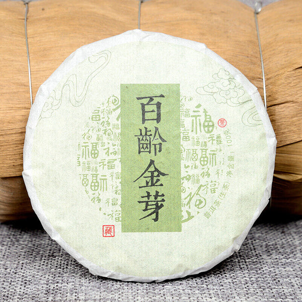 Pu-erh Tea Raw Tea Cake Bai Ling Golden Bud Raw Tea 100g Pu-erh Cake Tea