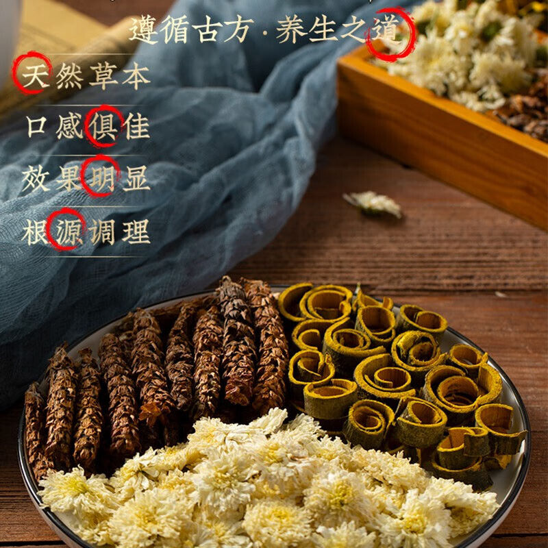 TongRenTang Xia Ku Cao Yellow Cypress & Chrysanthemum Flower Combo Pack NEW