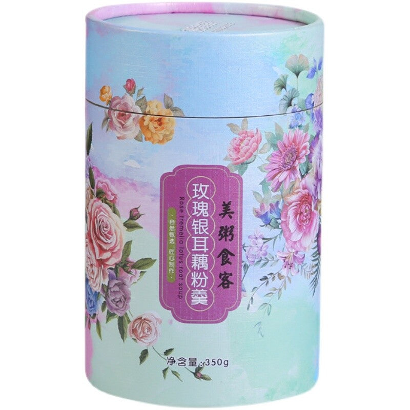 350g/can Meal Replacement Chinese Food Rose and White Fungus Lotus Root Starch