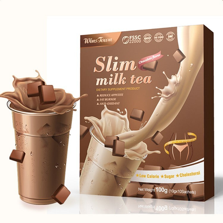 Slim Milk Tea Chocolat Flavors Taste Fatburneranti Oxidant Effective Supplements Main image